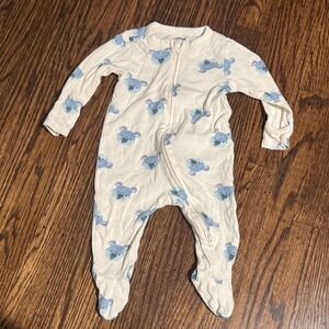 Koala Print Kids One Piece - Cream and Blue